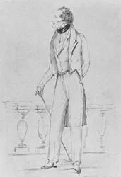 Porträtt av Lord Byron "The Last of the Dandies"